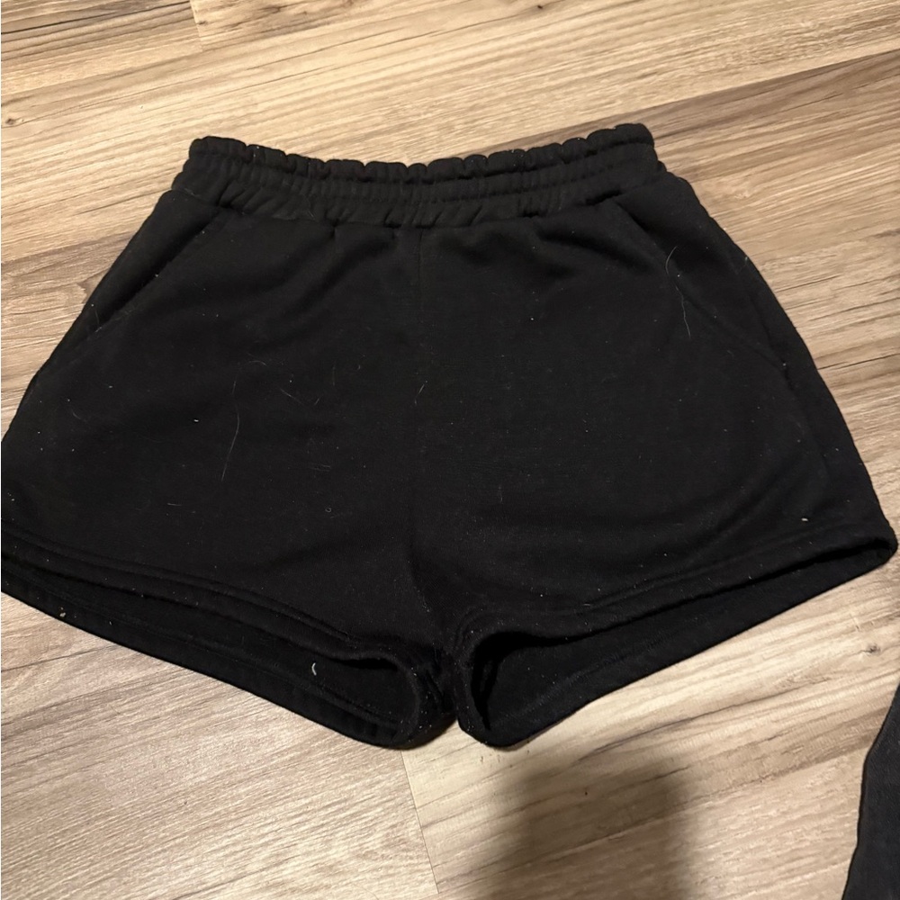 Black shein sweatshorts